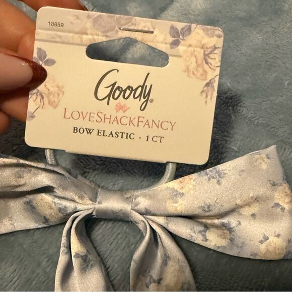 Goody x LoveShackFancy Ruffle Bow Hair Ponytail Everblooming Rosettes Blue main image 5